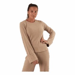 Pieces Ermione Ls Top White