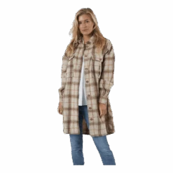 Pieces Lis Long Shacket D2D Beige