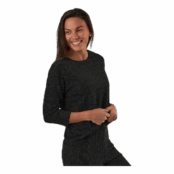 ONLY New Queen 3/4 Glitter Top Jrs Black