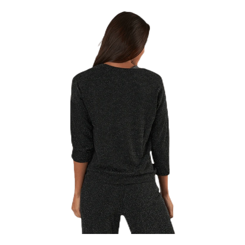 ONLY New Queen 3/4 Glitter Top Jrs Black - Image 3