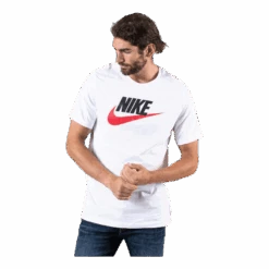 Nike Sportswear Men's T-Shirt WHITE/BLACK/UNIVERSITY RED