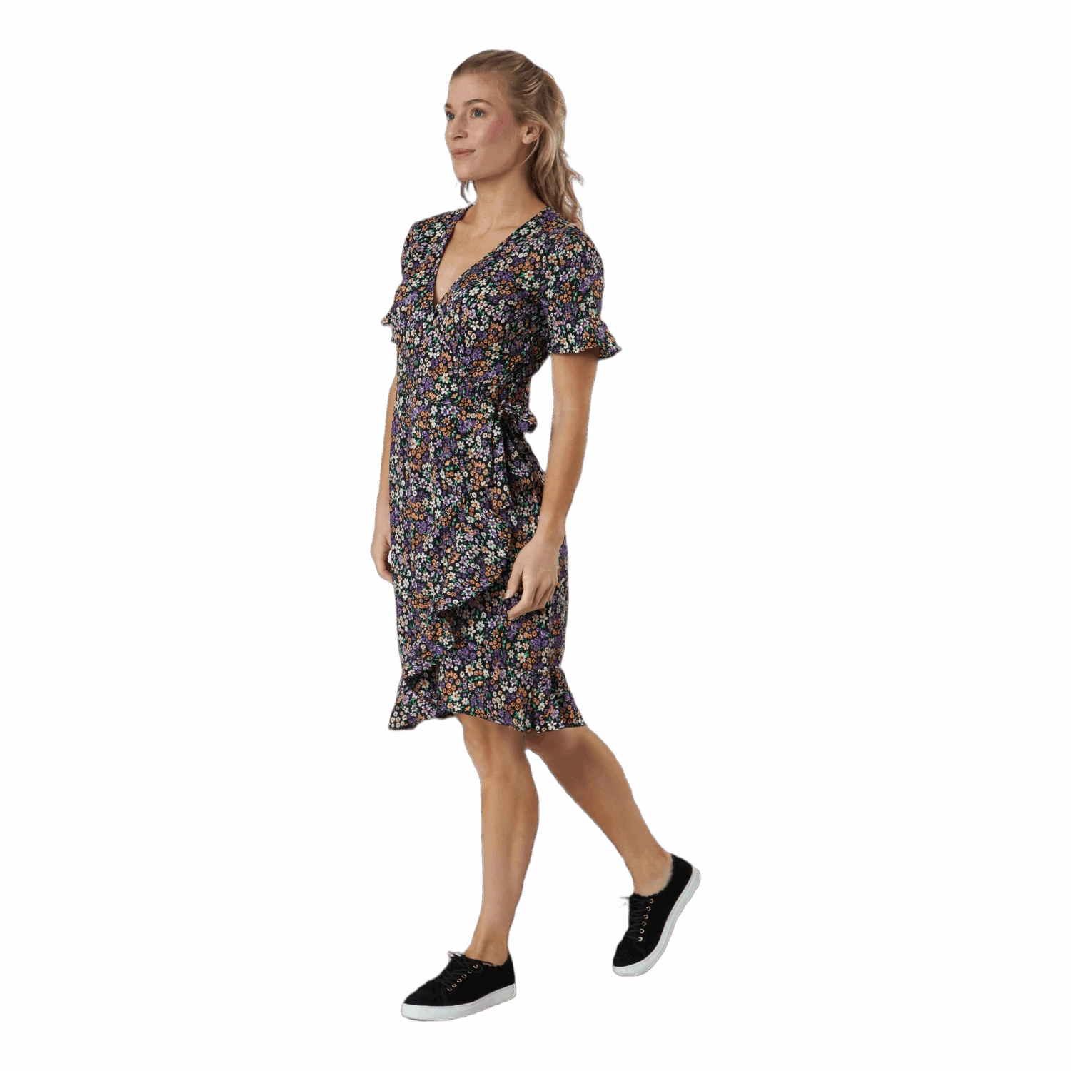 ONLY Olivia S/S Wrap Dress Wvn Black - Image 2