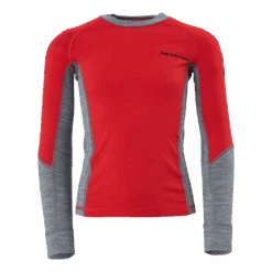 Peak Performance Junior Magic Crew Racing Red-grey Melange