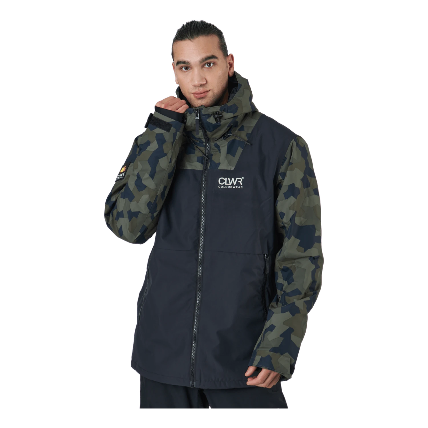 ColourWear Block Jacket M Camo Dark Khaki C79 - Image 2