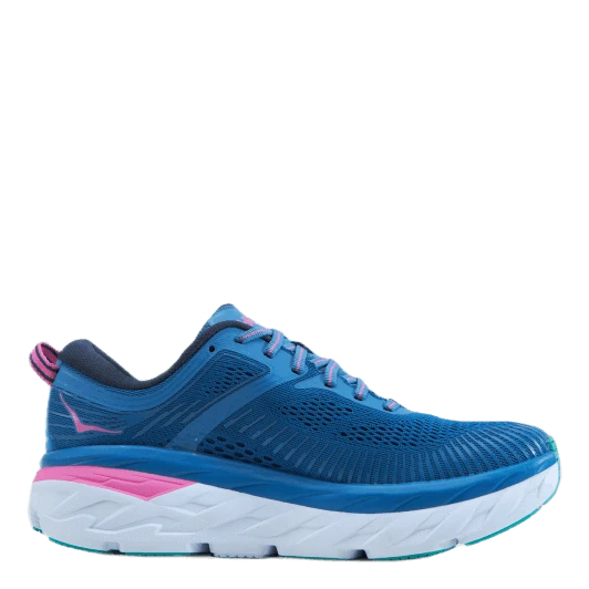 Hoka One One W Bondi 7 Vallarta Blue / Phlox Pink - Image 3