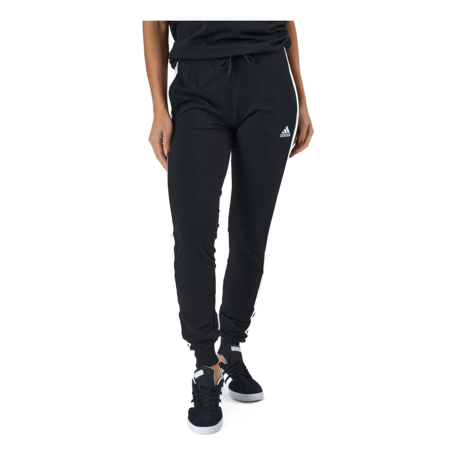 ADIDAS Essentials Slim Tapered Cuffed Pant Black / White