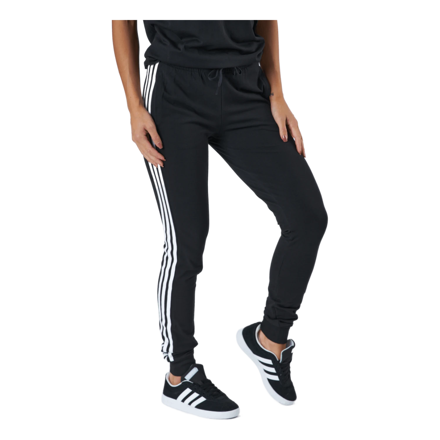ADIDAS Essentials Slim Tapered Cuffed Pant Black / White - Image 2
