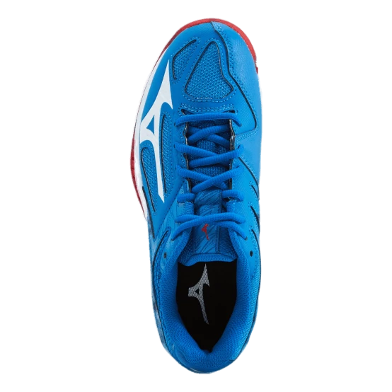 Mizuno Lightning Star Z6 Junior French Blue / White / Fiery Re - Image 5