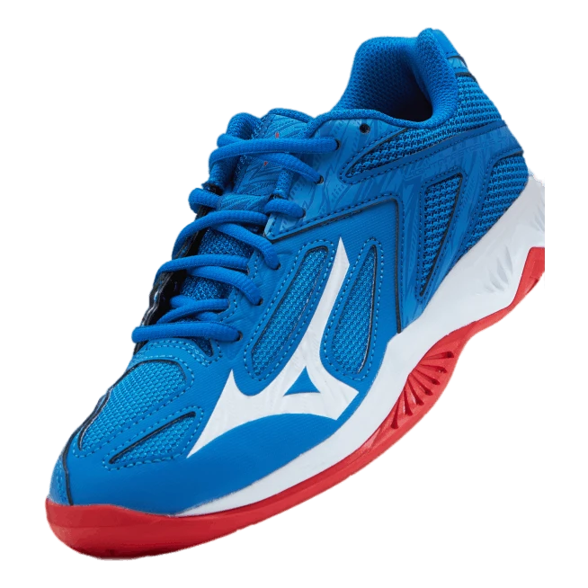 Mizuno Lightning Star Z6 Junior French Blue / White / Fiery Re - Image 6