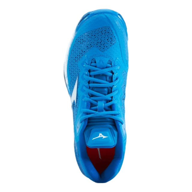 Mizuno Wave Stealth V French Blue / White / Ignition - Image 5