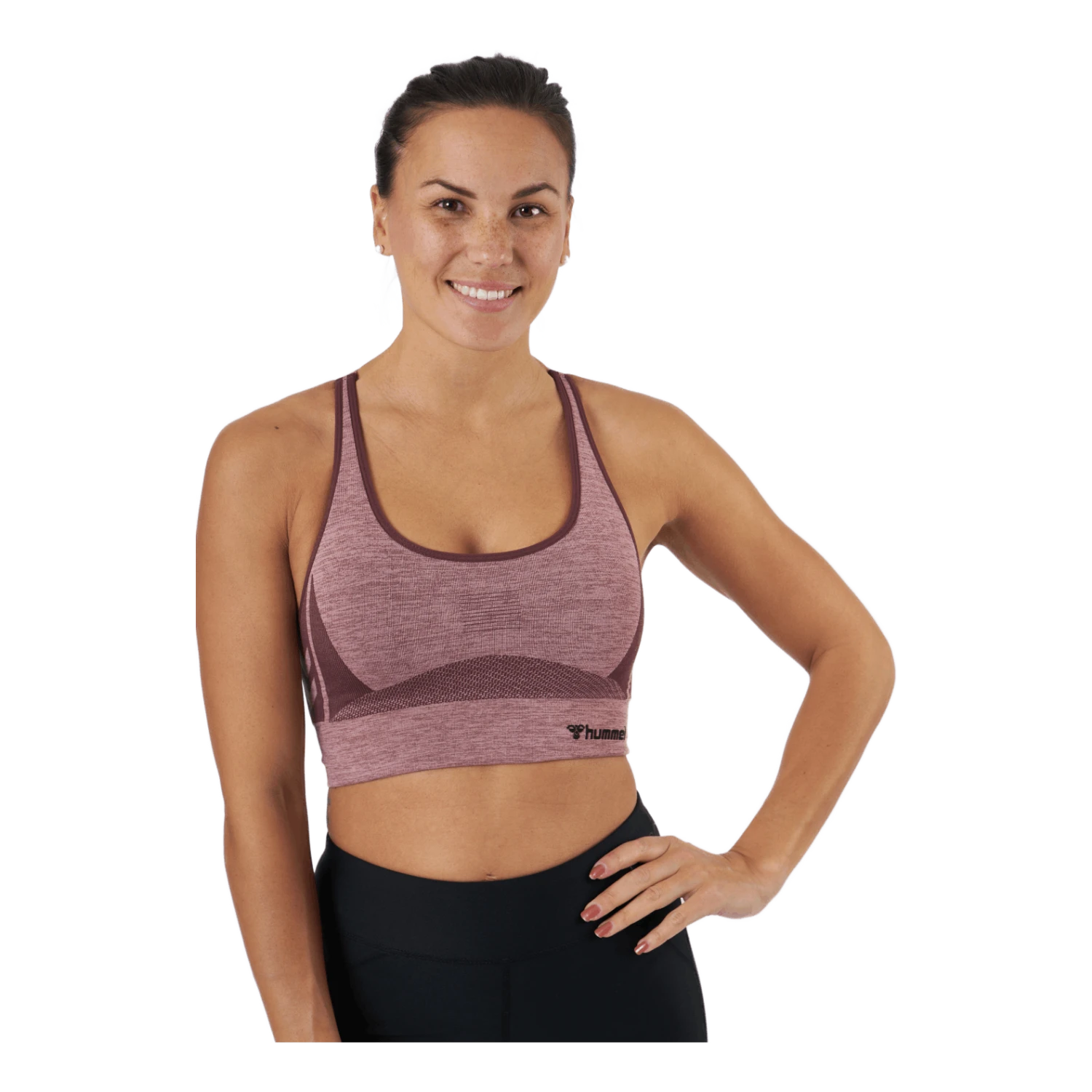 Hummel Hmlclea Seamless Sports Top Fudge/woodrose Melange