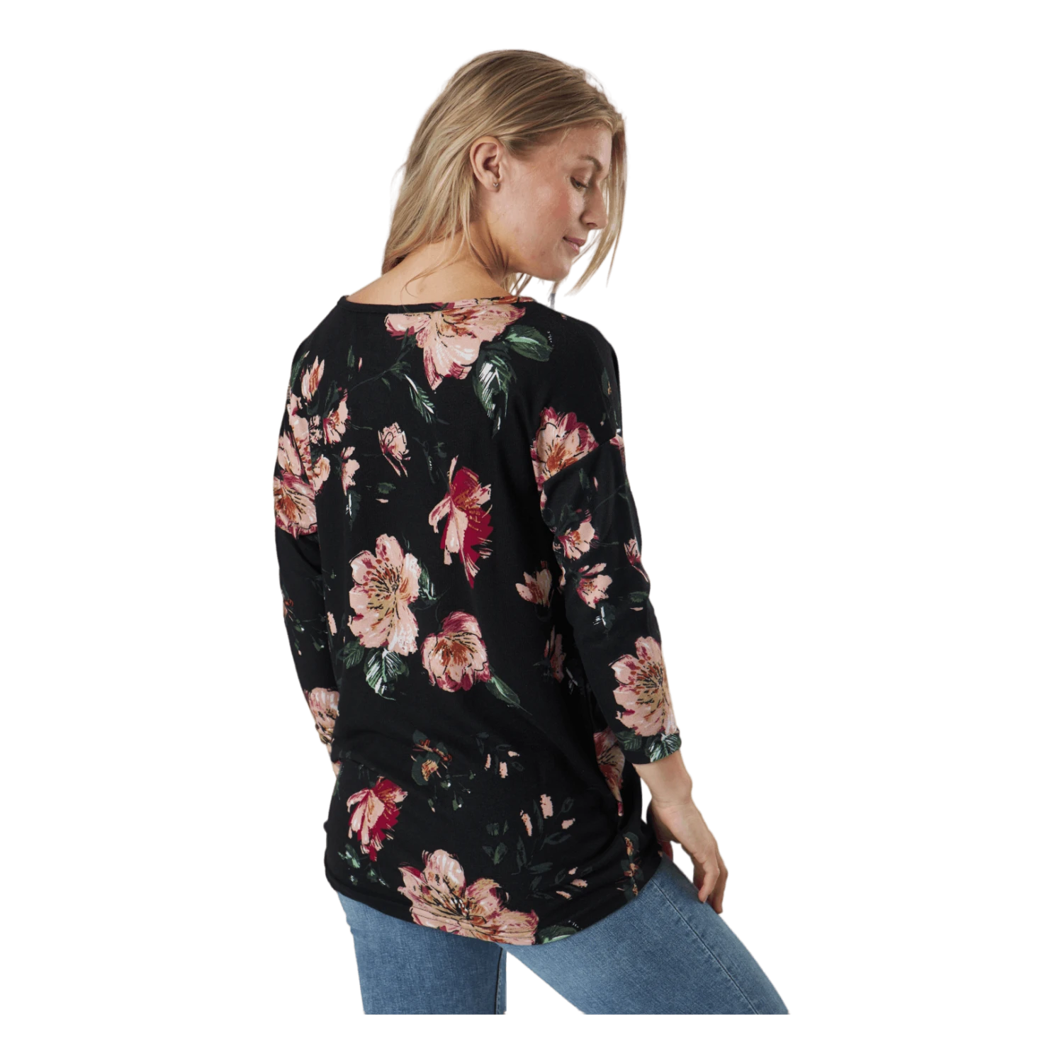 ONLY Onlelcos 4/5 Aop Top Jrs Noos Black W/jasmin Flower 15 - Image 3