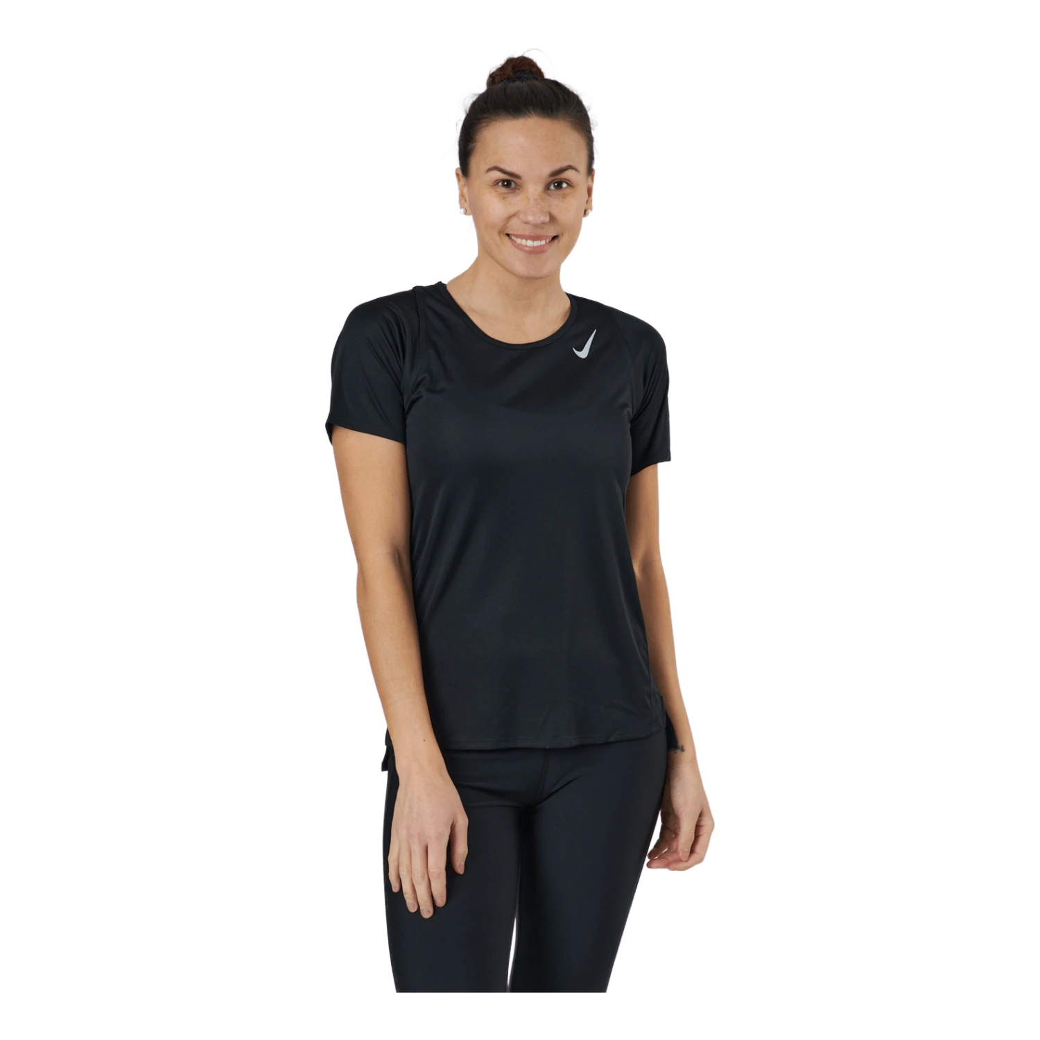 Nike Dri-FIT Race Women's Short-Sleeve Running Top BLACK/REFLECTIVE SILV