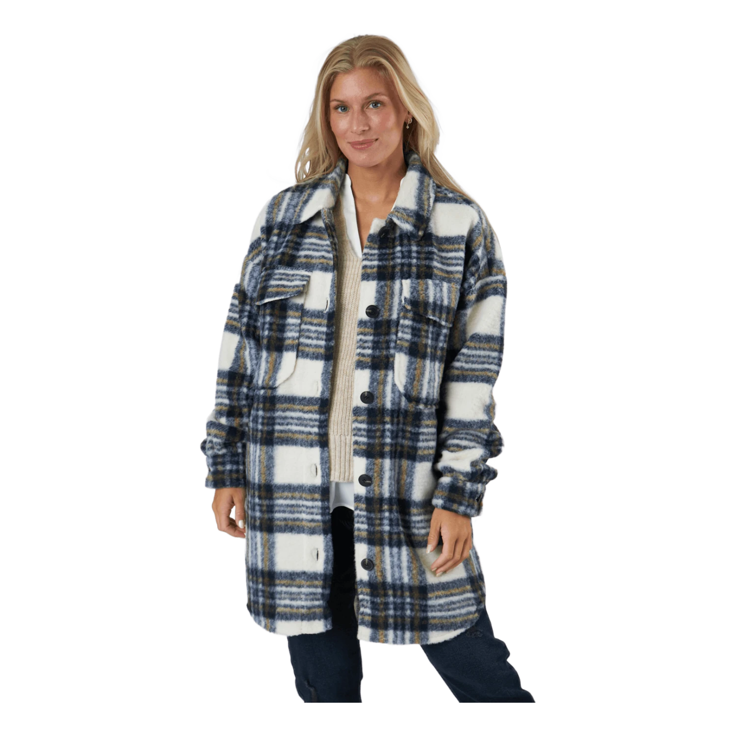 ONLY Onlrosa Long Shacket Cc Otw Cloud Dancer