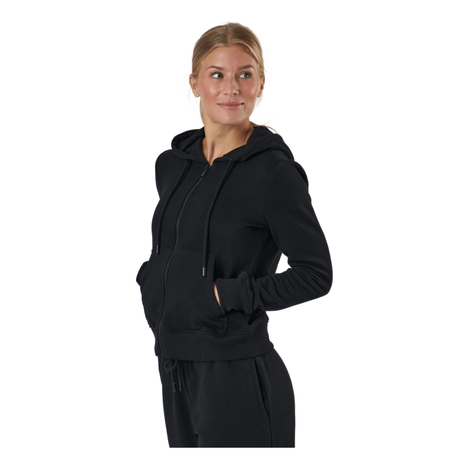 ONLY Onlfeel Life L/s Zip Hood Swt Black - Image 2