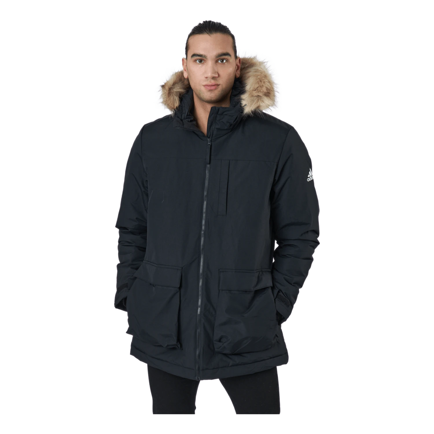 ADIDAS Hooded Parka Black - Image 2