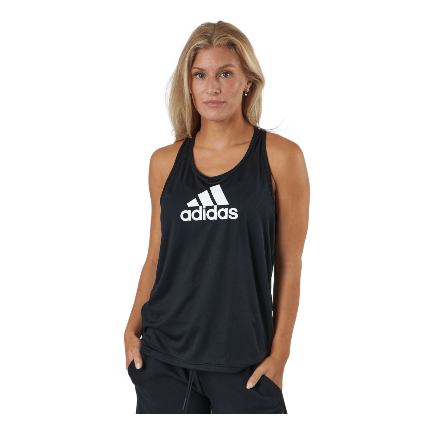 ADIDAS Logo Sport Tank Top Black / White
