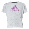 ADIDAS Girls Bos Tee White Melange / Sonic Fuchsia