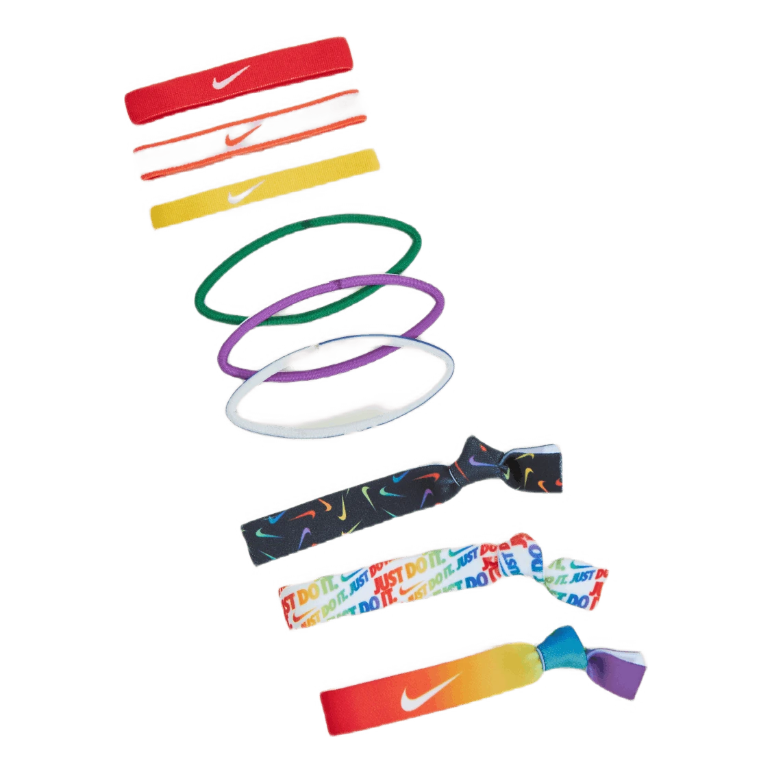 Nike Mixed Hairbands 9 Pk Pimento/orange Blaze/sunlight