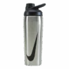 Nike Ss Hypercharge Chug Bottl Brushed Stainless Steel/black/