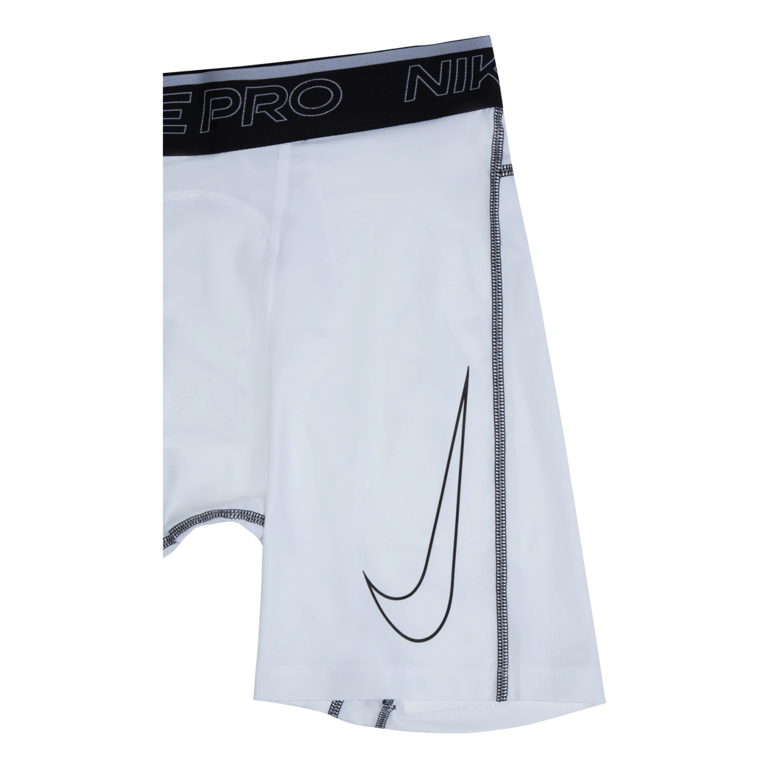 Nike Pro Dri-FIT Men's Shorts WHITE/BLACK/BLACK - Image 2