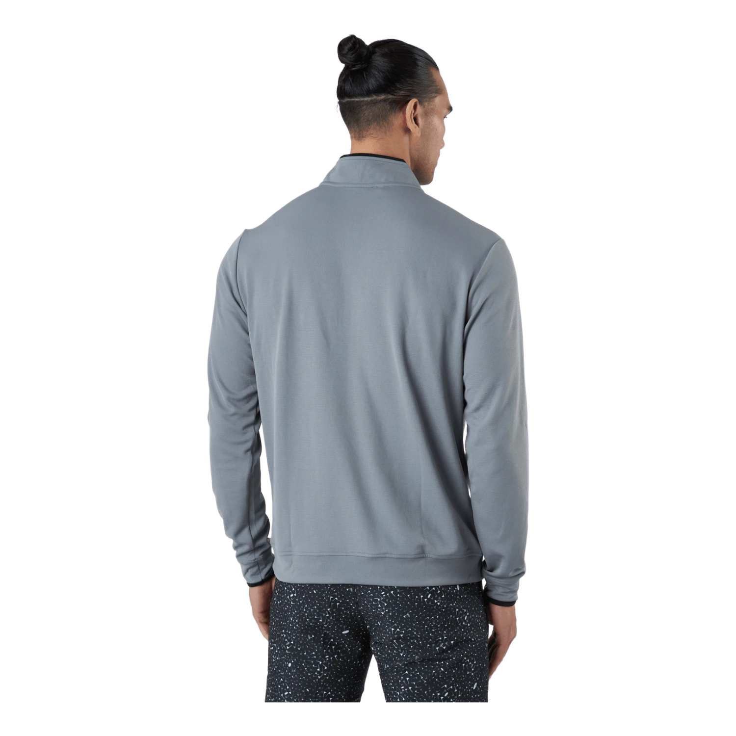 ADIDAS Quarter-Zip Sweatshirt Grey Three - Image 3