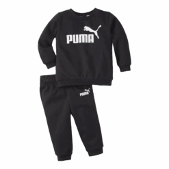 Puma Minicats Ess Crew Jogger Fl Cotton Black