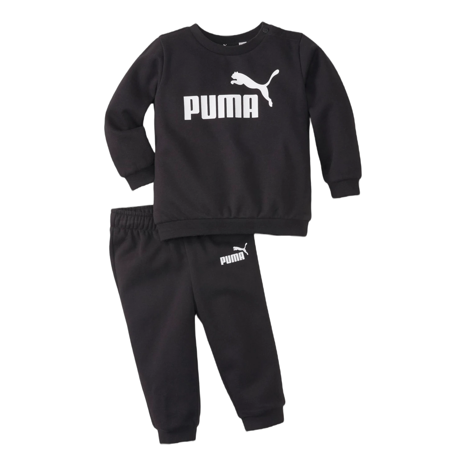 Puma Minicats Ess Crew Jogger Fl Cotton Black