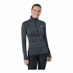 Under Armour Tech 1/2 Zip - Twist Black / Black / Metallic Silve