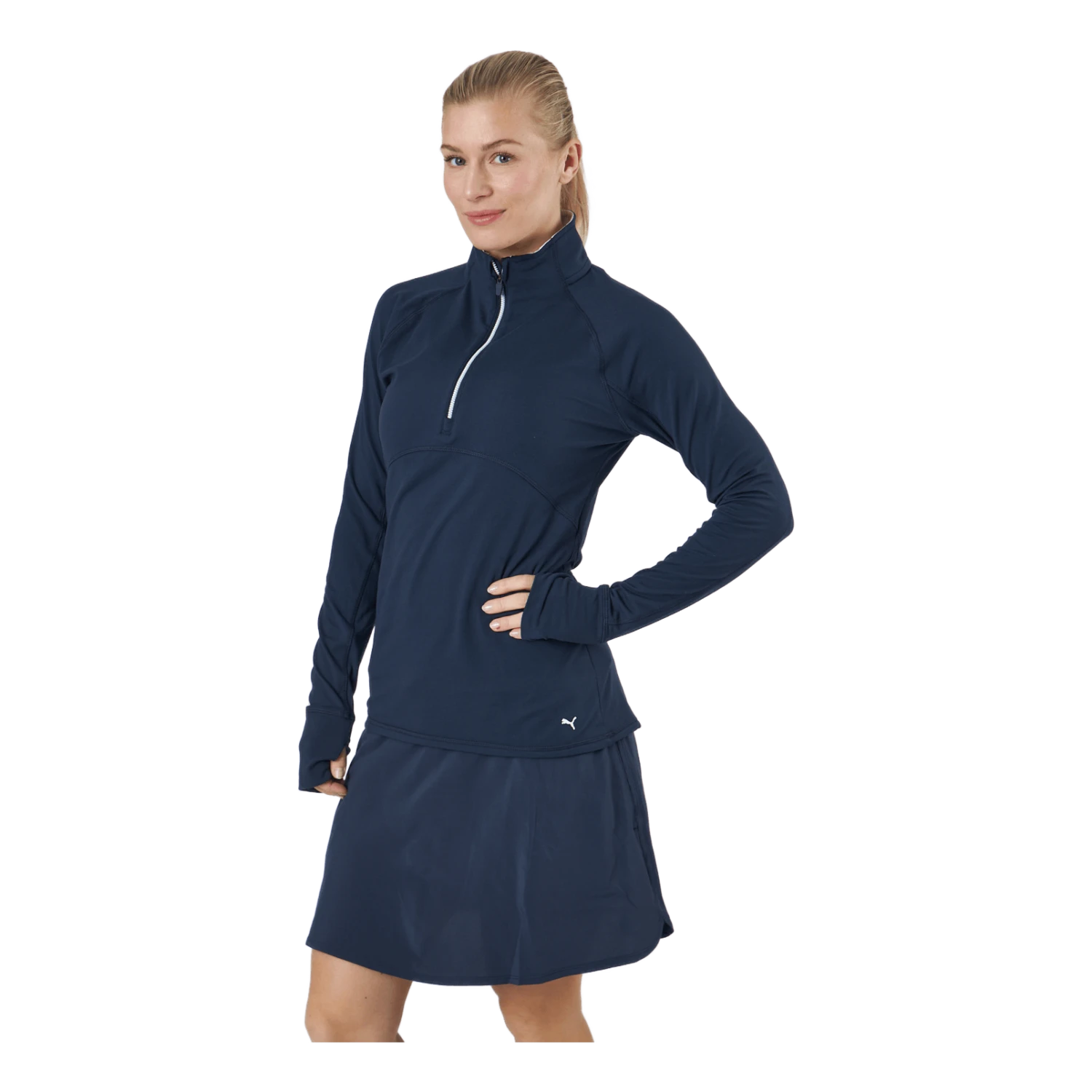 PUMA Golf W Gamer 1/4 Zip Navy Blazer - Image 2