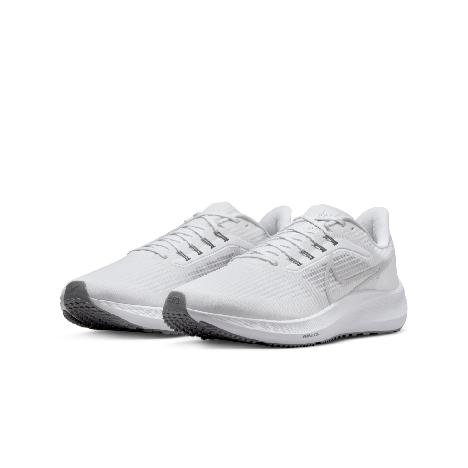 Nike Air Zoom Pegasus 39 Men's Road Running Shoes WHITE/GREY FOG-PARTICLE GREY-SMOKE GREY - Image 6
