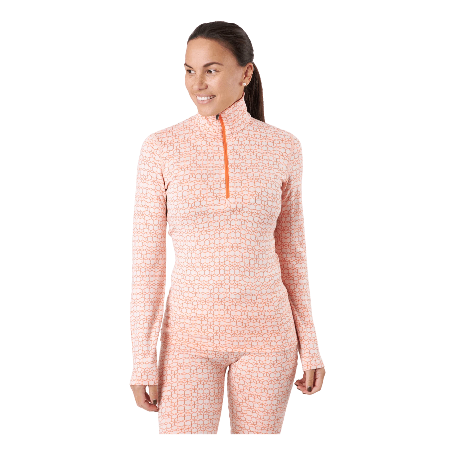 Icebreaker Women 250 Vertex Ls Half Zip A Snow/flash/j