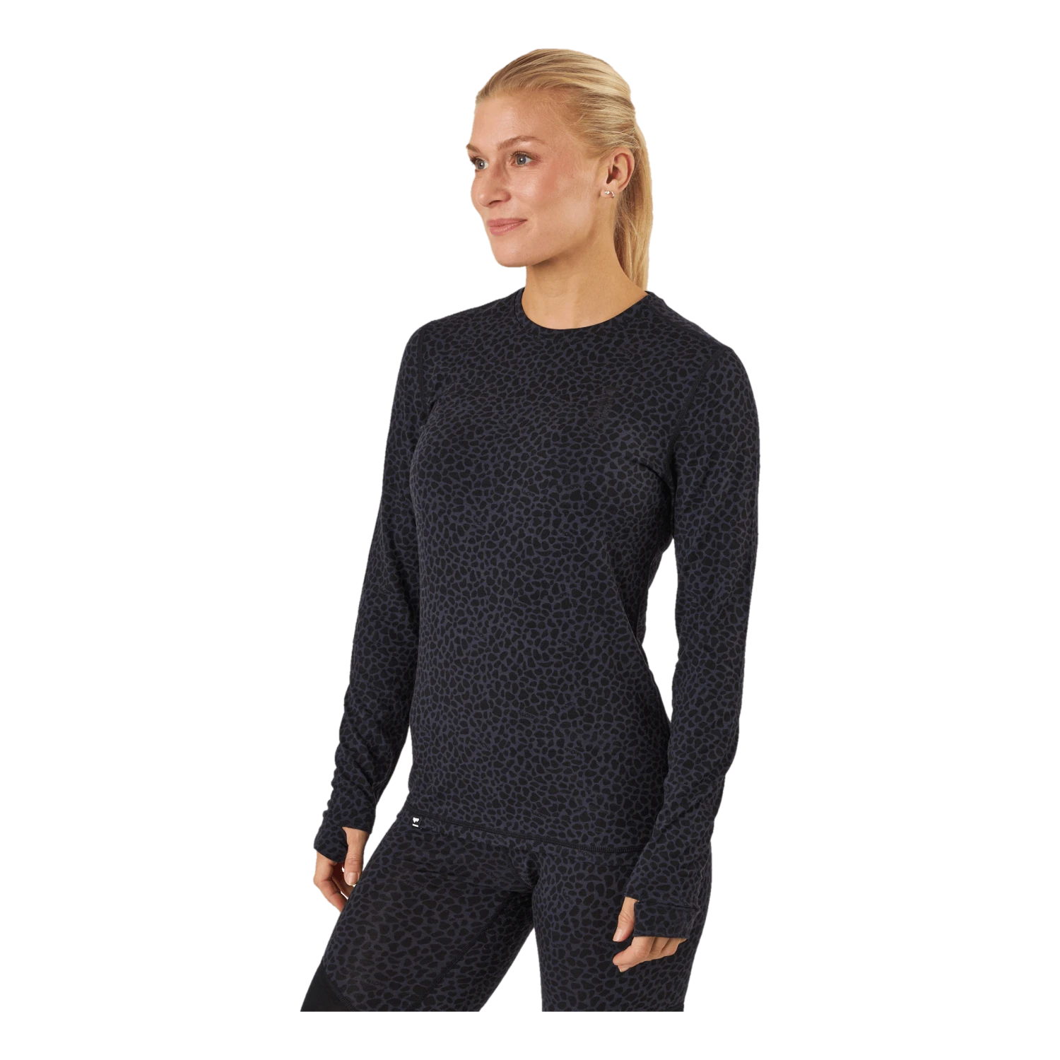 Mons Royale Cascade Merino Flex 200 Ls Arctic Leopard - Image 2