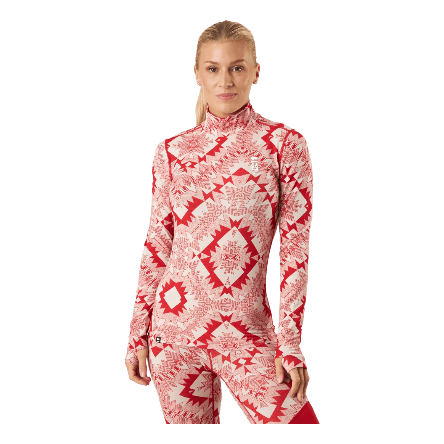 Mons Royale Cascade Merino Flex 200 Mock N Retro Red Nordtek