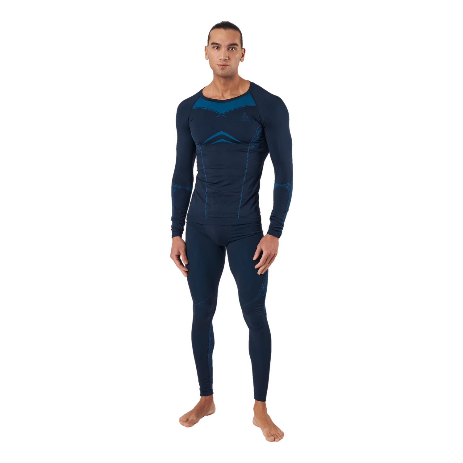 Odlo Set Long Fundamentals Performa Dark Sapphire - Blue Jewel