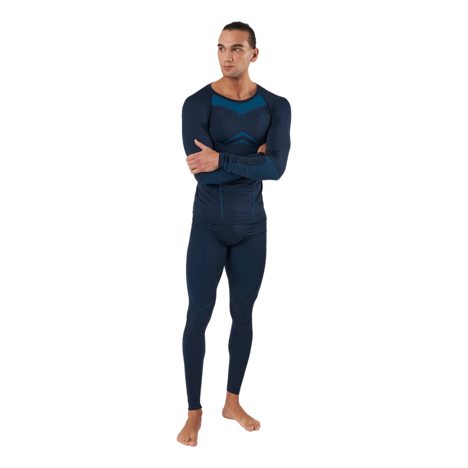 Odlo Set Long Fundamentals Performa Dark Sapphire - Blue Jewel - Image 2
