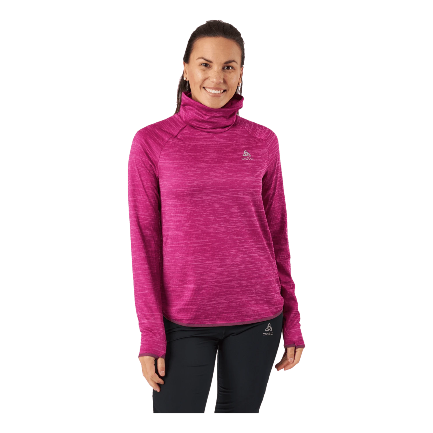 Odlo Mid Layer Run Easy Warm Festival Fuchsia Melange