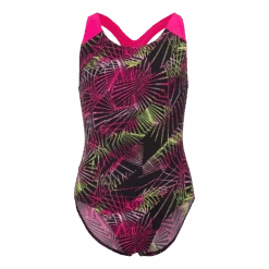 Speedo Digital Placement Splashback J Black Electric Pink