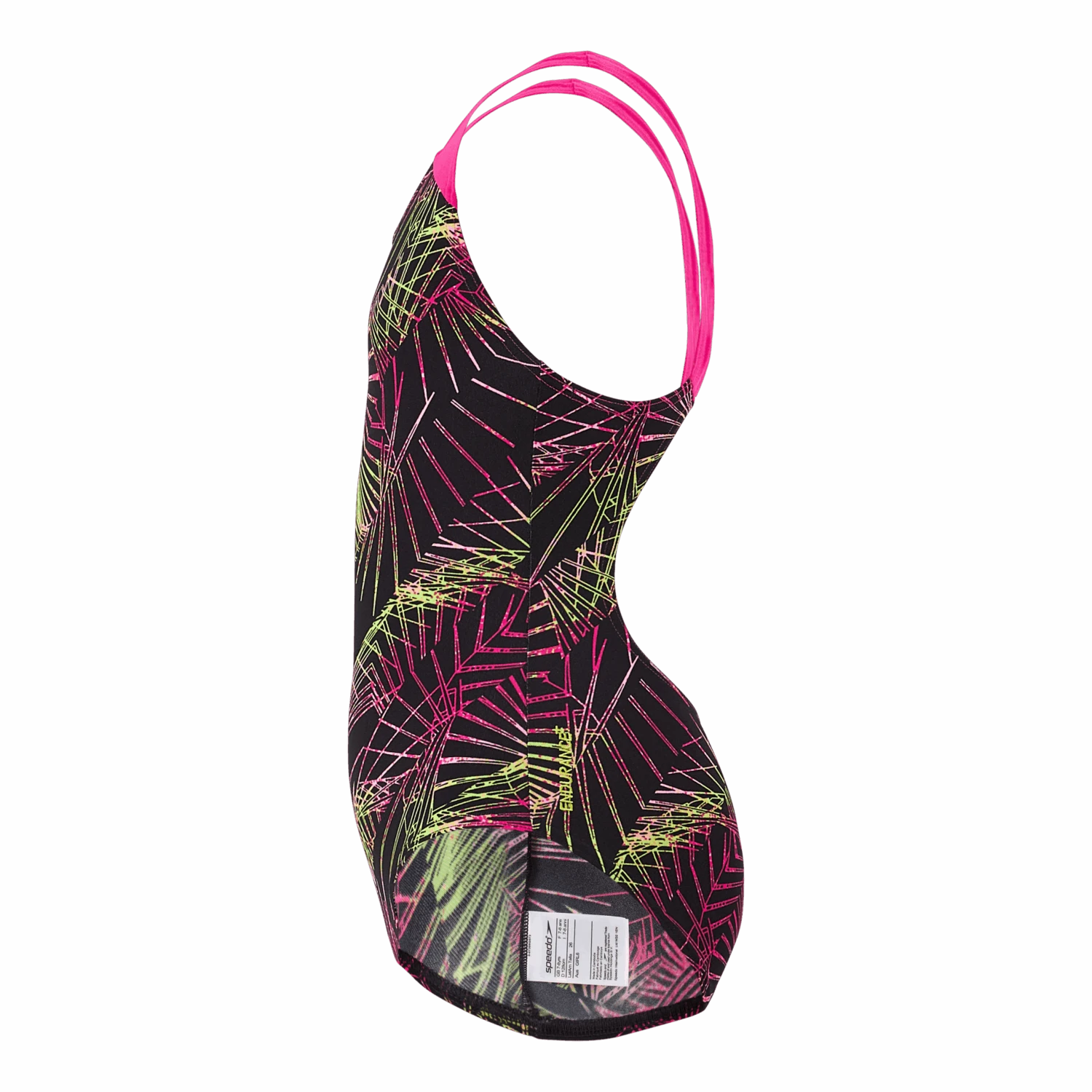 Speedo Digital Placement Splashback J Black Electric Pink - Image 2