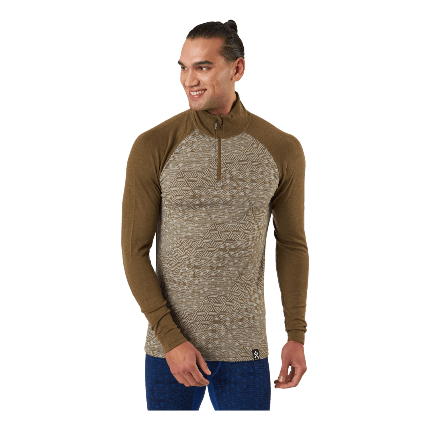 Bula Geo Merino Wool Halfzip Moss