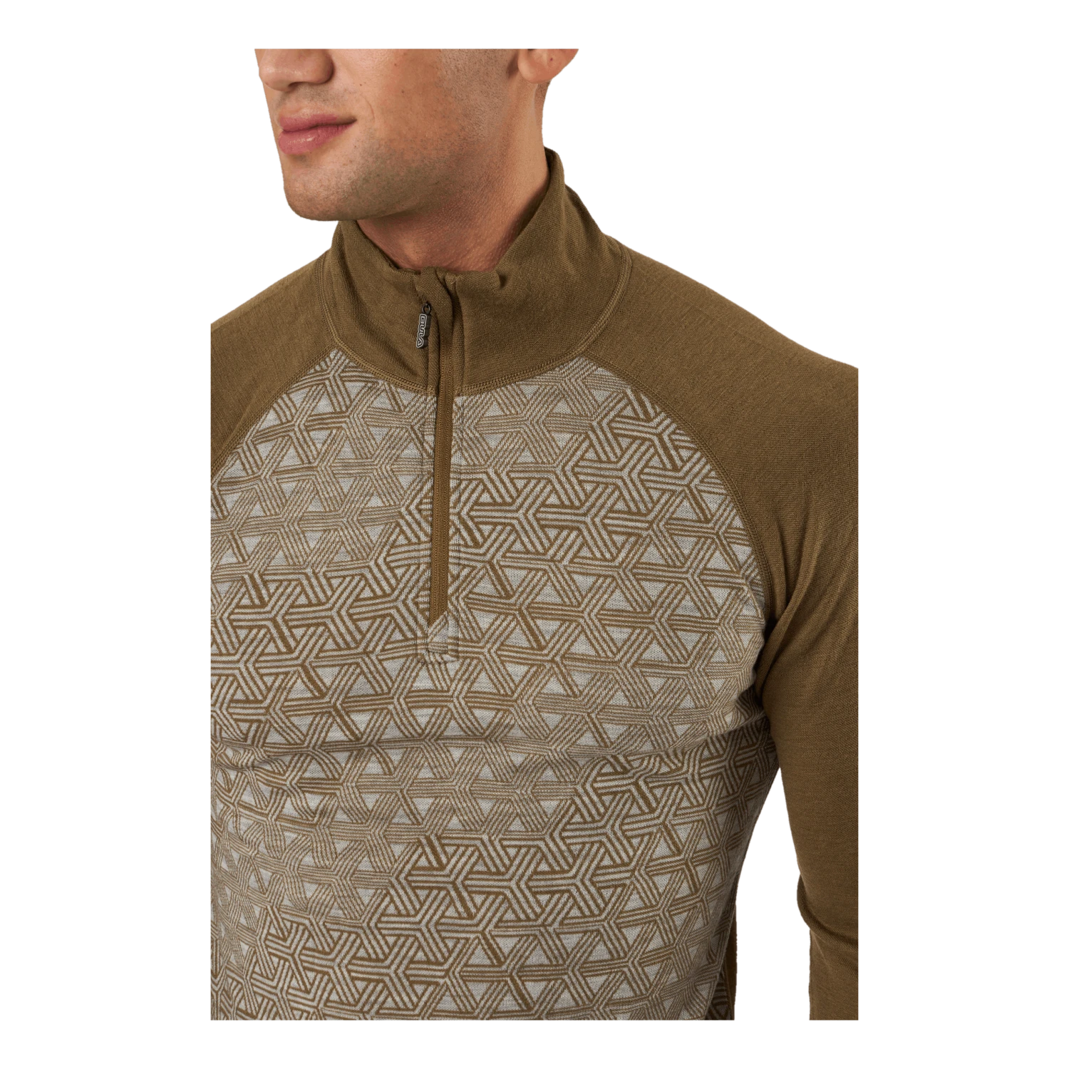 Bula Geo Merino Wool Halfzip Moss - Image 4