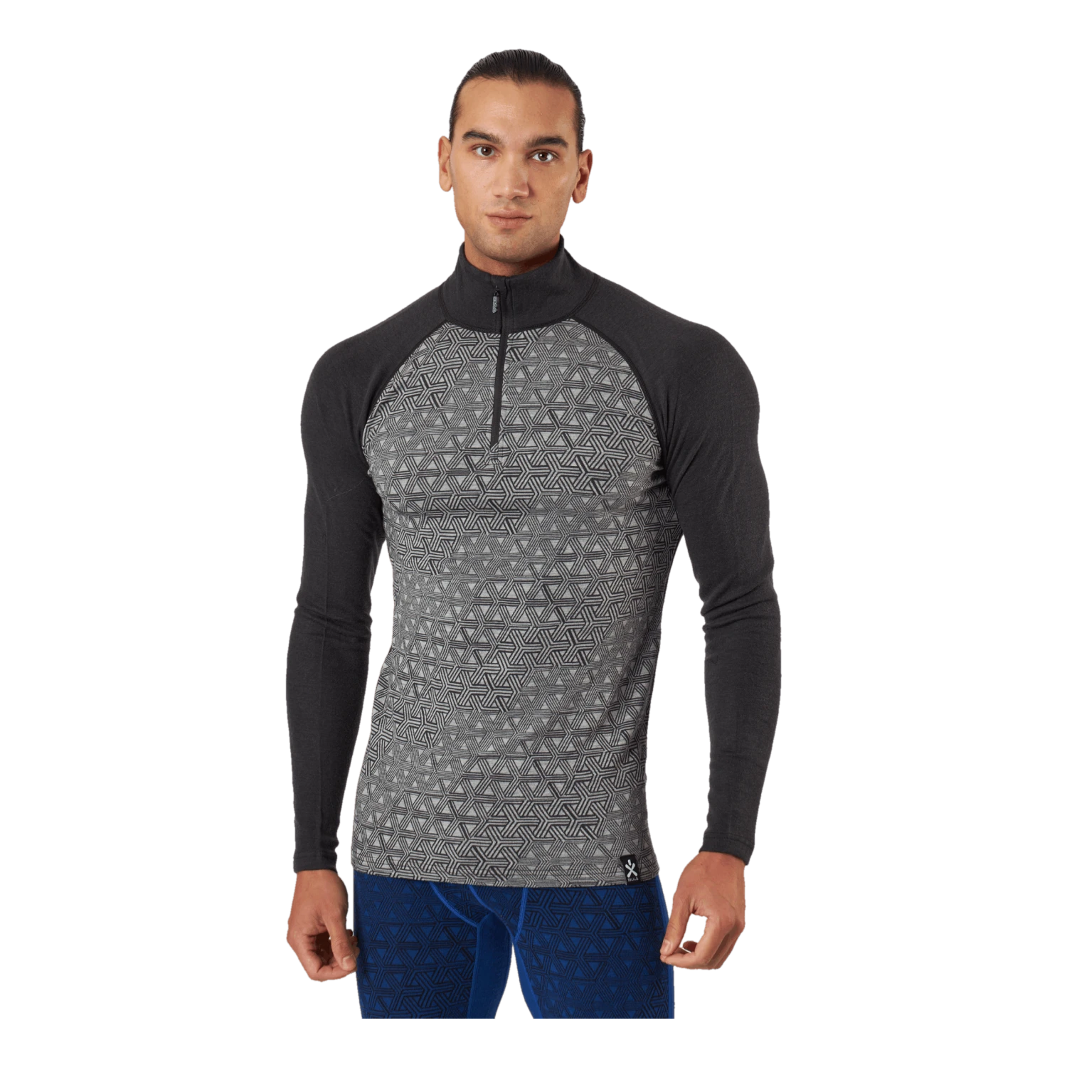 Bula Geo Merino Wool Halfzip Dgrey