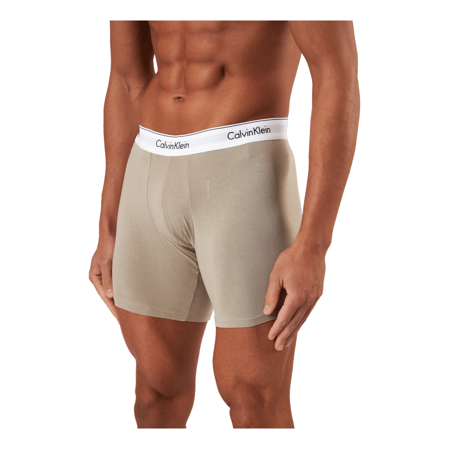 Calvin Klein Boxer Brief 3pk Napa/ Winter Linen/ Black - Image 5