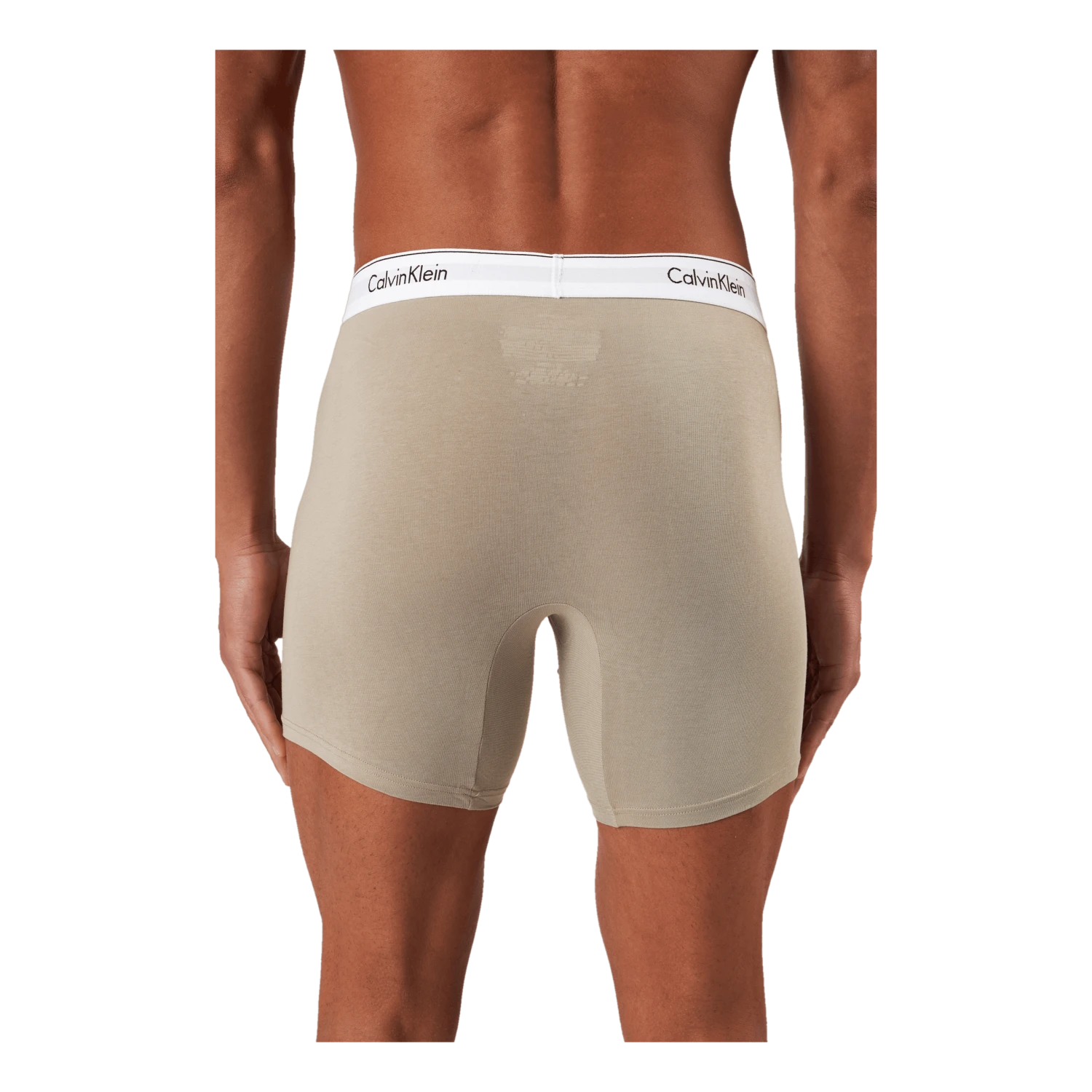 Calvin Klein Boxer Brief 3pk Napa/ Winter Linen/ Black - Image 6