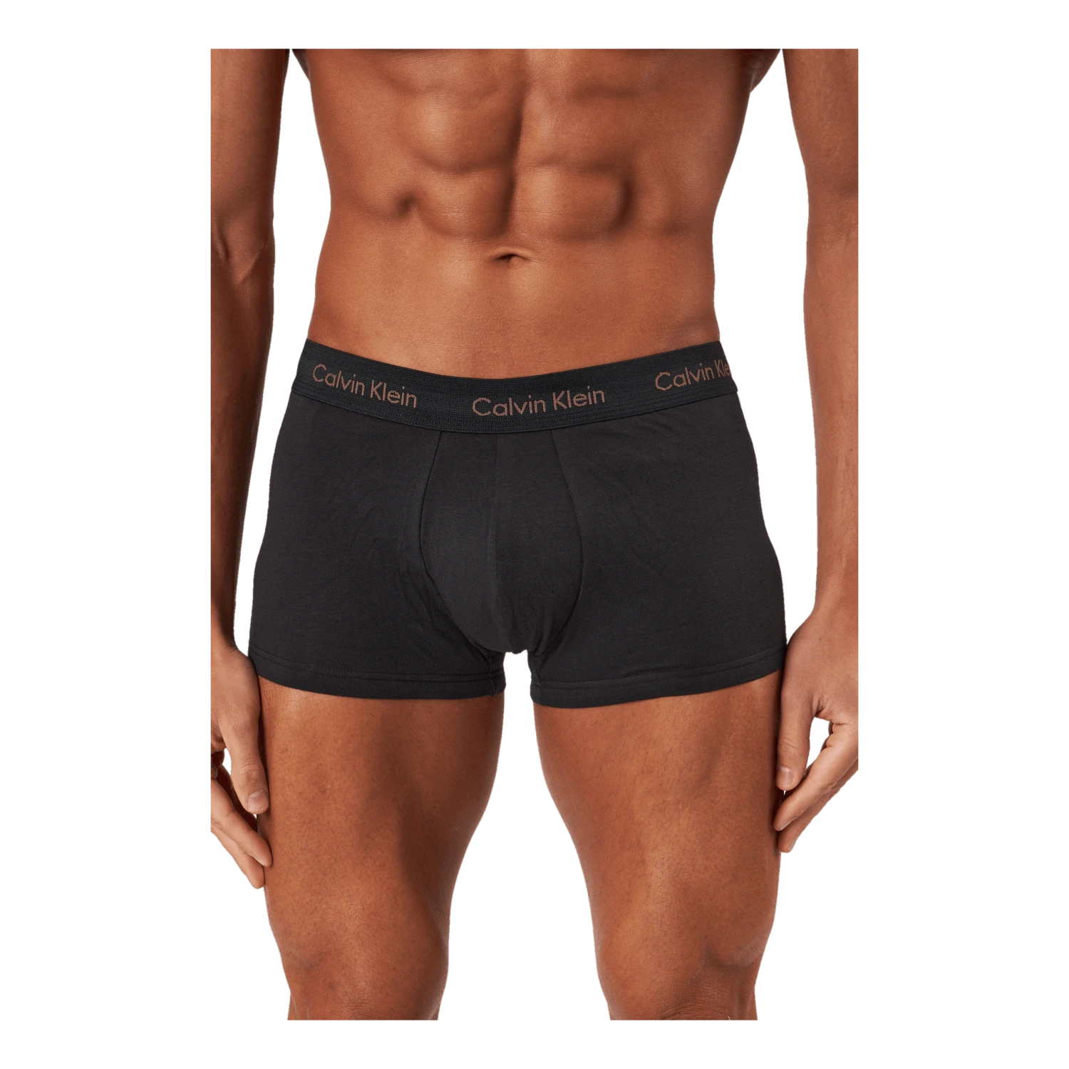 Calvin Klein Low Rise Trunk 3pk B-bright Camel/ Wht/ Red Crpt