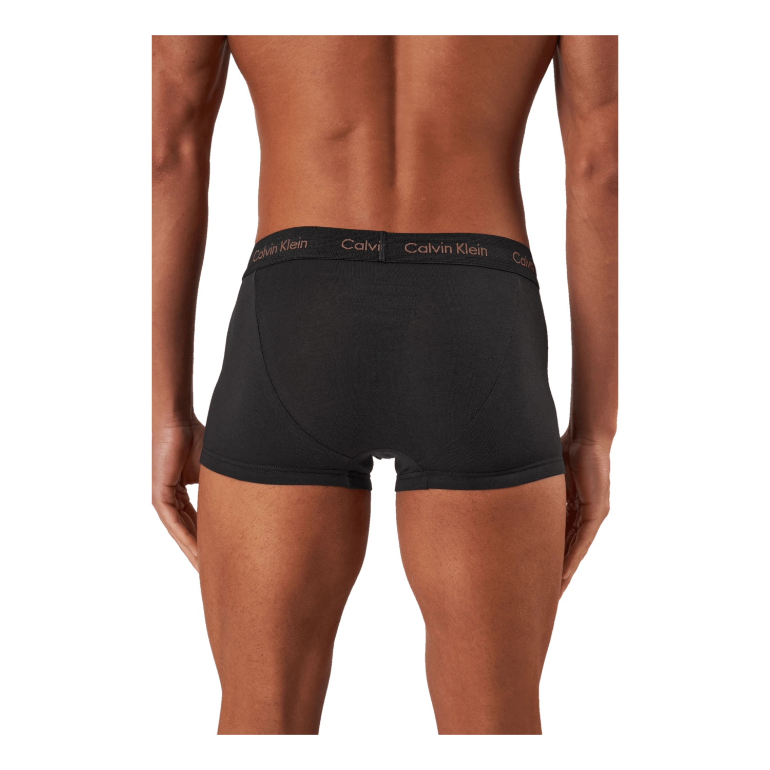 Calvin Klein Low Rise Trunk 3pk B-bright Camel/ Wht/ Red Crpt - Image 3