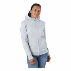 Ess Small Logo Full-zip Hoodie Puma Black Cat