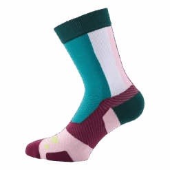 2XU Vectr Light Cushion Crew Sock Deep Jade/beet