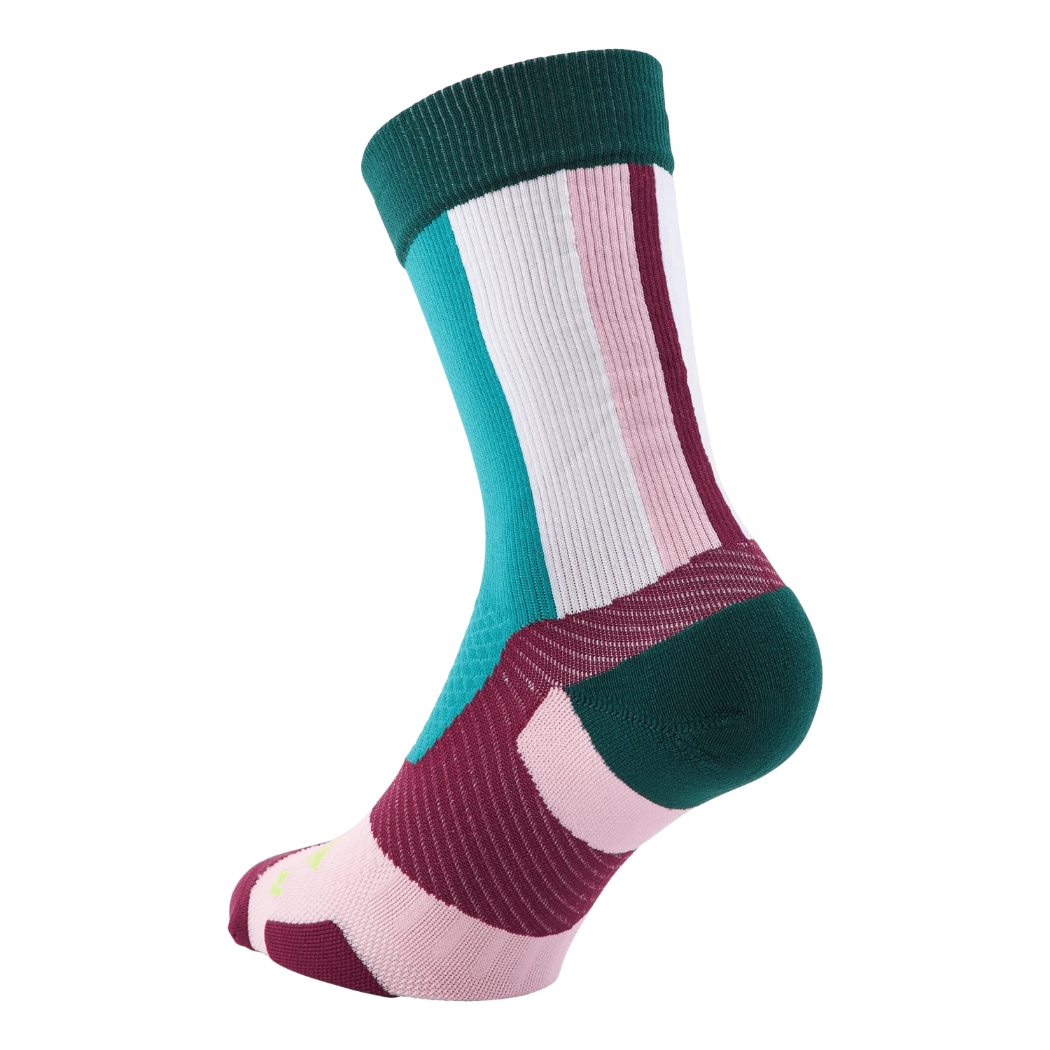 2XU Vectr Light Cushion Crew Sock Deep Jade/beet - Image 2