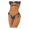 Puma Swim Women Side Tie Tanga Stri Black Combo